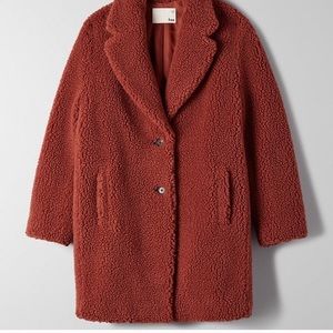 Aritzia Wilfred Cocoon Teddy Coat